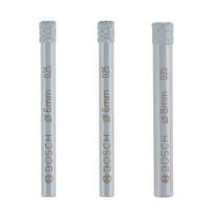Zestaw wierteł diamentowych Expert for Ceramic (6/6/8) Bosch 2607011626 Zestaw wierteł diamentowych Expert for Ceramic (6/6/8) Bosch 2607011626